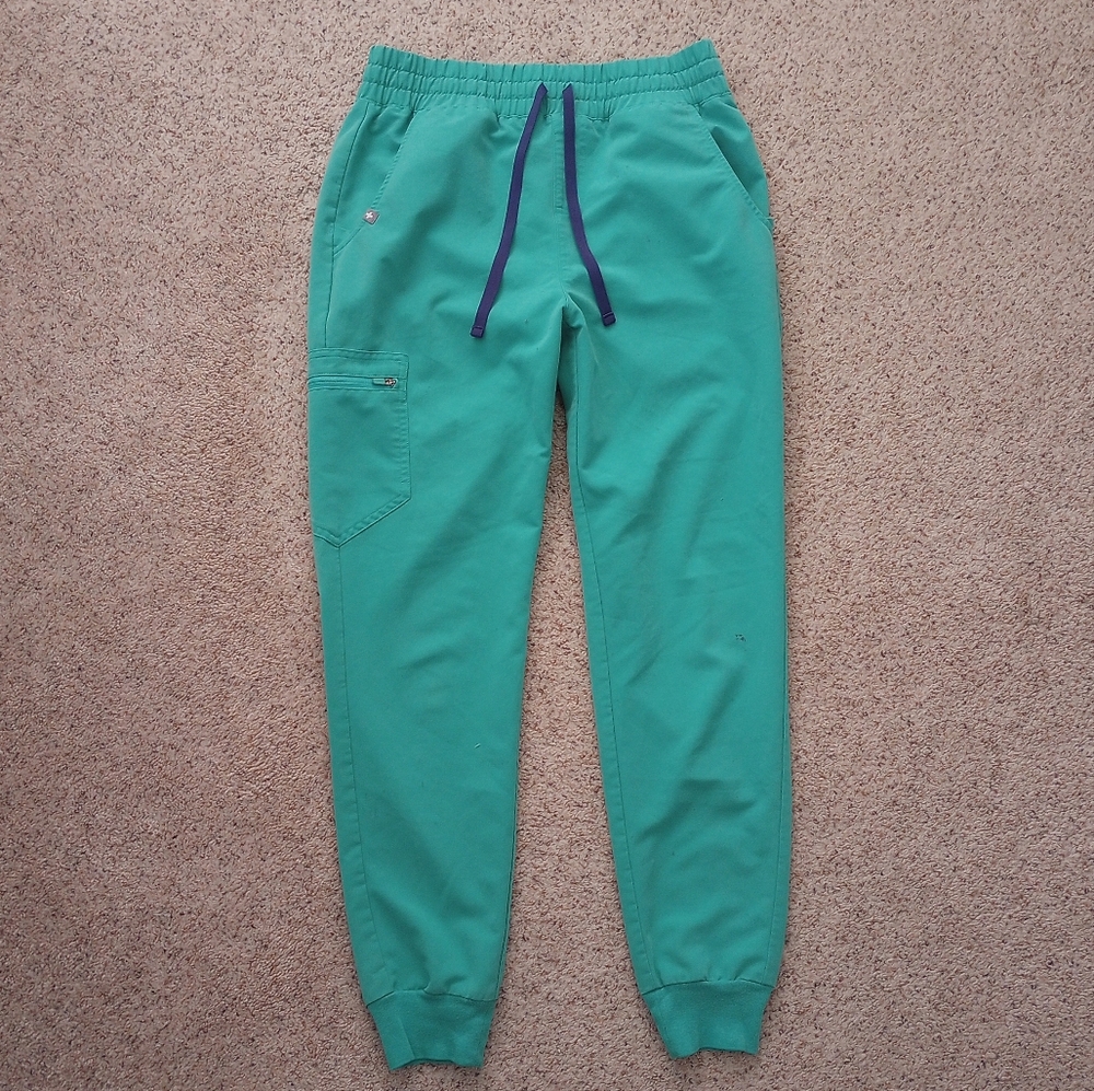 FIGS Teal Scrub Jogger Pants Size Small Nurse Doctor Vet Technical Collection